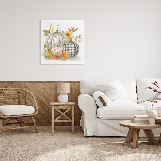 Stupell Industries Patterned Pumpkins Autumn Harvest Canvas Wall Art